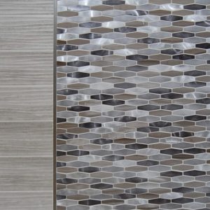 geometric tile for hotel counter